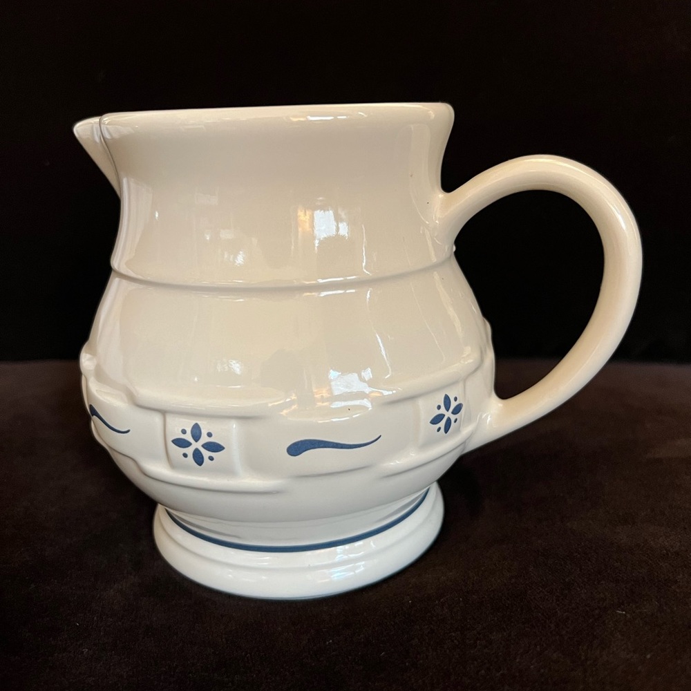 LONGABERGER VTG MILK OR CREAM PITCHER ONE QUART LIKE NEW MADE IN OHIO, USA